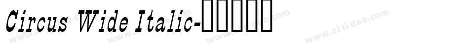 Circus Wide Italic字体转换